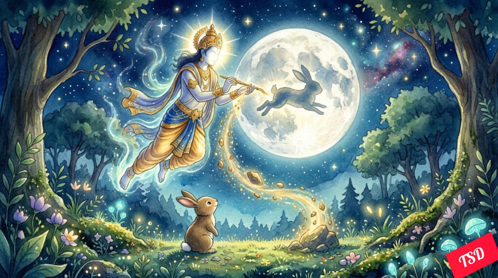 bunny on the moon
