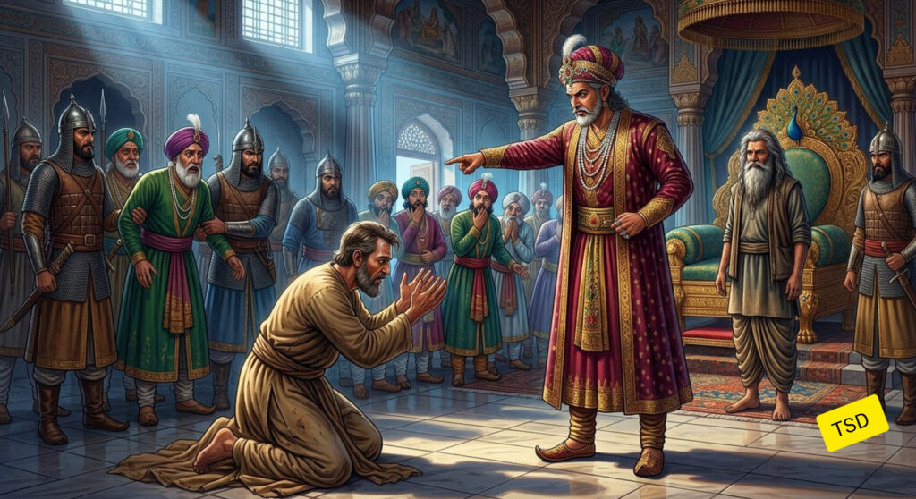 षडयंत्र करने वाले दरबारियों का पर्दाफाश हो गया