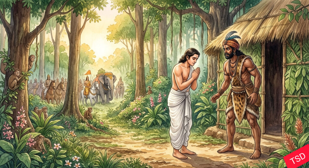 राम भरत मिलाप — निषाद राज से भरत की भेंट