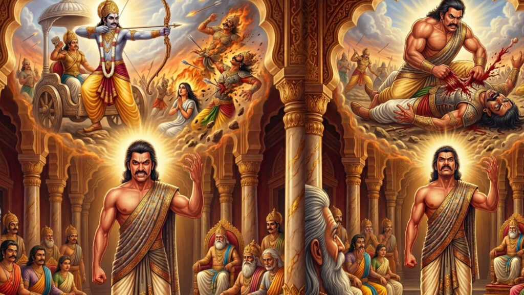 भीम अर्जुन प्रतिज्ञा द्रोपदी चीर हरण महाभारत कुरुक्षेत्र