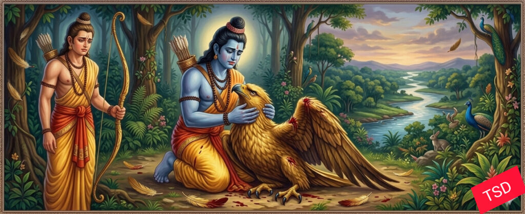 माता सीता का अपहरण रावण पुष्पक विमान से लंका ले गया