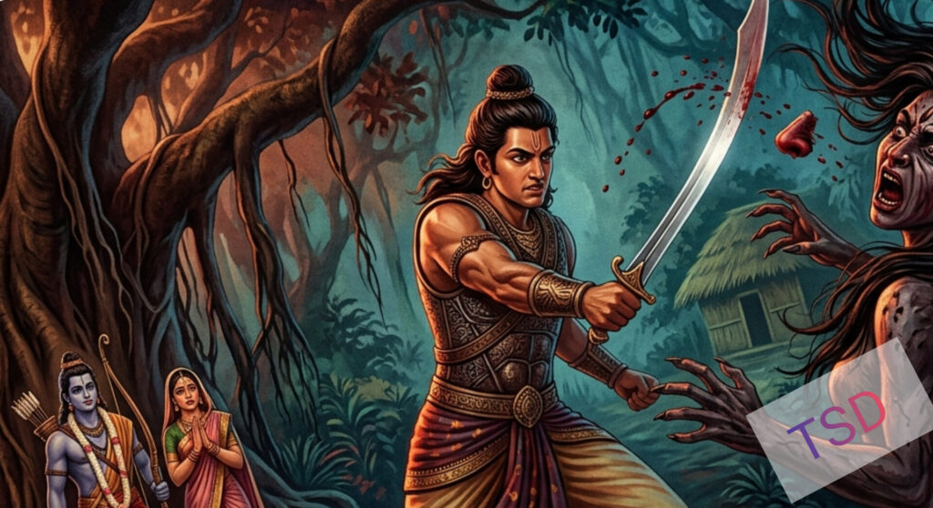 शूर्पणखा की नाक काटी लक्ष्मण ने पंचवटी वन में सीता हरण का कारण