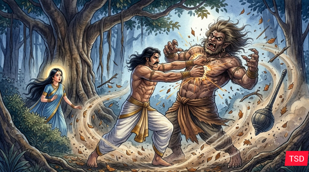 हिडिंब भीम युद्ध काम्यक वन राक्षस वध महाभारत