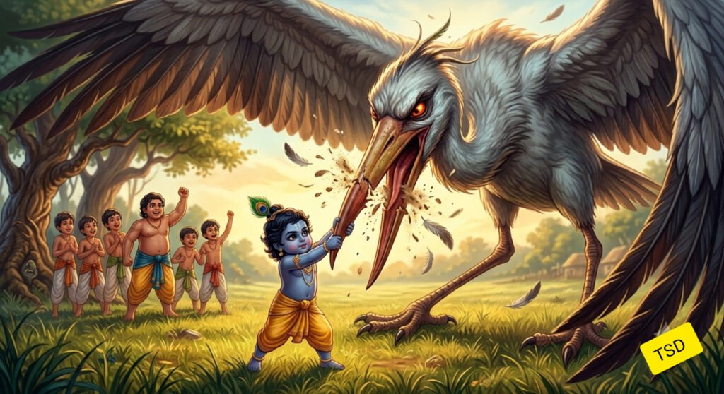 बकासुर वध बगुला राक्षस बाल कृष्ण