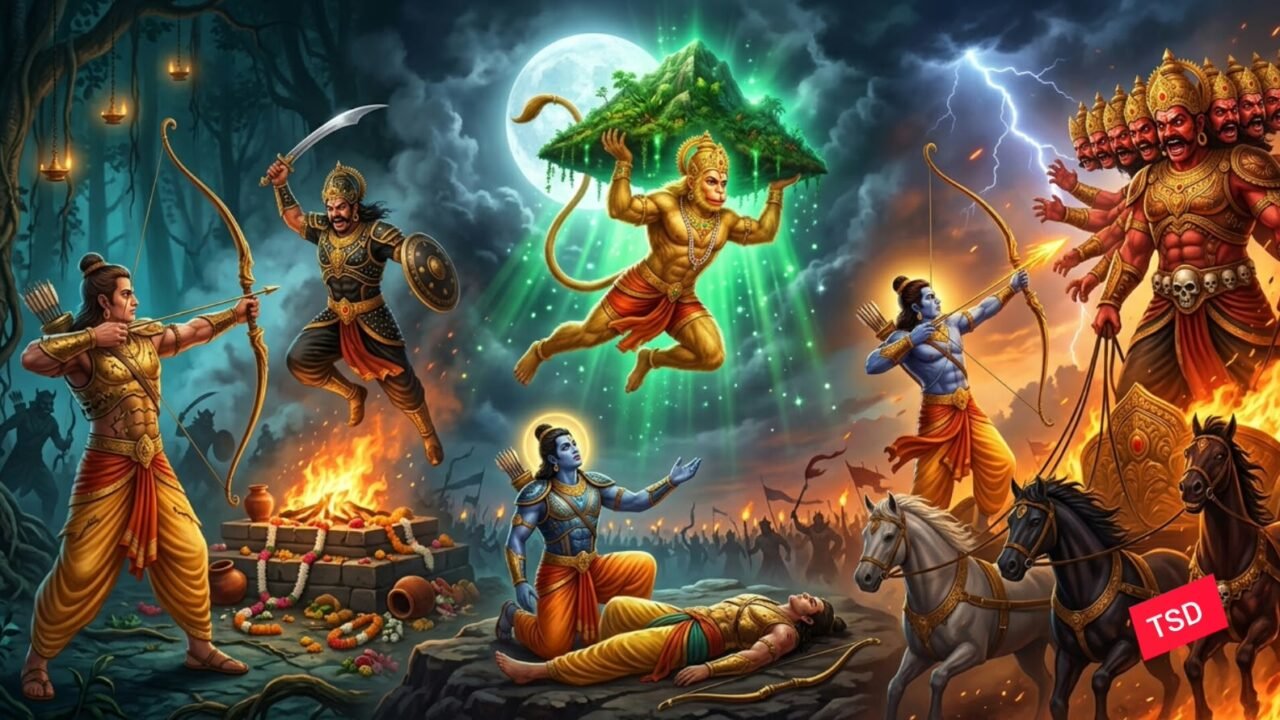 युद्ध कांड रामायण की कहानी: श्रीराम, लक्ष्मण, हनुमान और रावण का लंका युद्ध